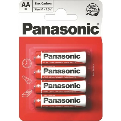 Panasonic Батерии цинкови, Panasonic R6RZ/4BP, AA, 1.5V, 4бр