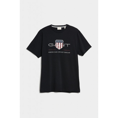 Gant tričko Reg Archive Shield SS T-Shirt čierne