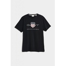Gant tričko Reg Archive Shield SS T-Shirt čierne
