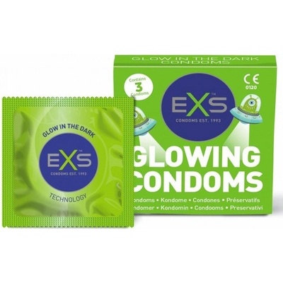EXS Glow in Dark Condoms svietiace latexové kondómy