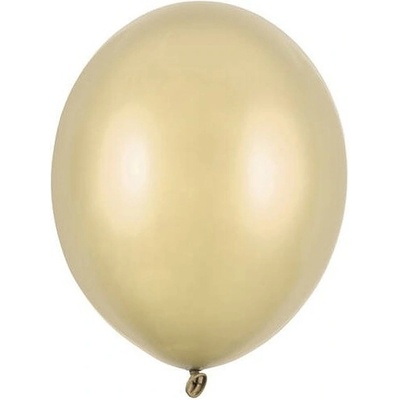 PartyDeco Balónky latexové metalické studená zlatá 30 cm