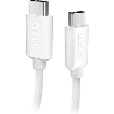 SBS TECABLETISSUETCCG USB-C - USB-C 1.5m 60W плетен кабел - сив (8018417439704)