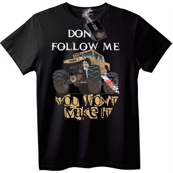 NOONEBRAND Тениска Не ме следвай Monster Truck - XXS, Black