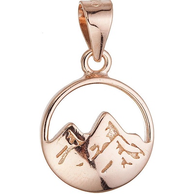 Evolution Group Pozlacený přívěsek hory 64086 rose gold