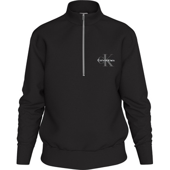 Calvin Klein Men's CKJ Monogram Quarter-Zip Fleece - Black UB1