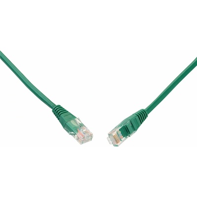 Solarix 28350109 patch, CAT5E UTP PVC, 1m, zelený