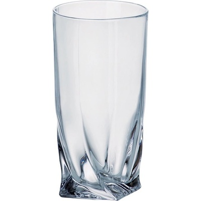 Crystalite Bohemia Long Drink poháre na koktejly a nealko nápoje Quadro 6 x 350 ml