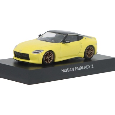 Kyosho Nissan Fairlady Z Coupe 2023 žlutá časopis s modelem 1:64