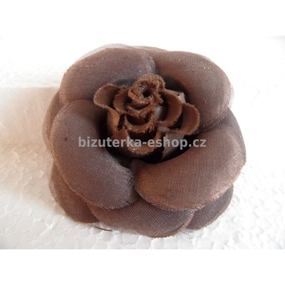Bizuterka-eshop.cz květ hnědý BZ-03417