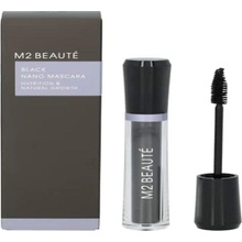 M2 Beauté Black Nano Mascara Nutrition & Natural Growth objemová řasenka pro podporu růstu řas Black 6 ml