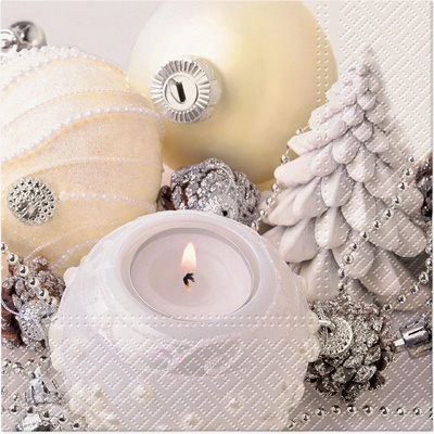 TaT Obrúsky Christmas white 33x33cm