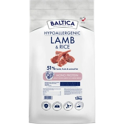BalticaNutraceutic Hypoallergenic L/XL Lamb with rice 12 kg