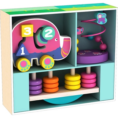Acool Toy Игрален комплект Acool Toy - Лабиринт слонче, лабиринт с мъниста, везна с дискове (ACT17)