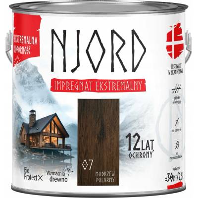NJORD EXTRÉMNÍ IMPREGNACE NA DŘEVO POLÁRNÍ MODŘÍN 2,5L 12letá ochrana