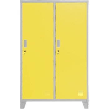 Carmen Метален шкаф Carmen CR-1604-2 JZ - Сив / жълт (3580174_4)