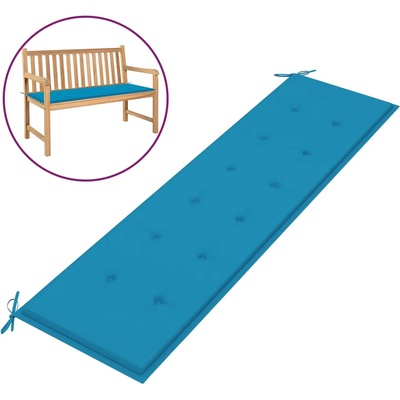 vidaXL Възглавница за градинска пейка синя 180x50x3 см оксфорд плат (43204)