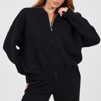 Brave Soul Дамска блуза Brave Soul BS Womens Zip Through Sweatshirt with Panel Detail - Black