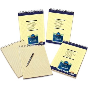 Image 1 of GIPTA Block Master Пад А4, жълт, широк ред, микроперфорация, със спирала, 100 листа (1382)