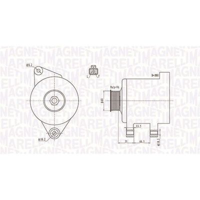 Alternátor MAGNETI MARELLI 063732017010