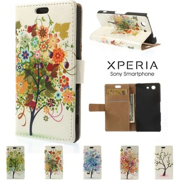 Image 1 of Sony Xperia Z3 Compact Printed Leather Wallet Калъф + Протектор