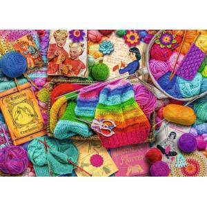 Ravensburger - Puzzle Vintage Knitting and Crochet - 1 000 piese
