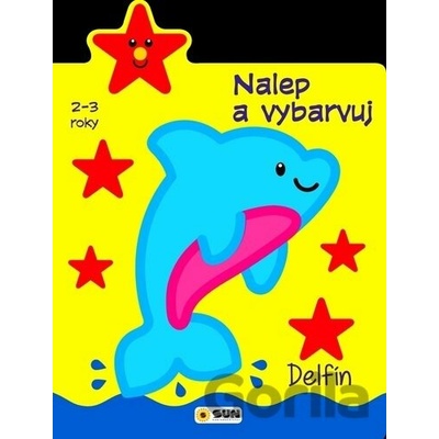 Sun nalep a vybarvuj delfín
