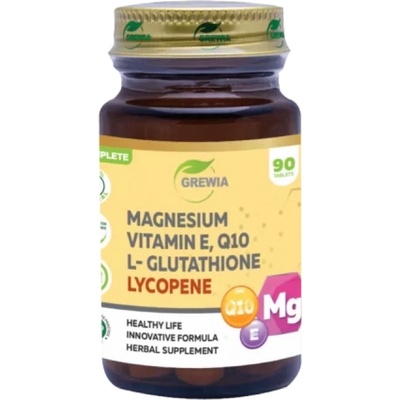 Grewia Magnesium, Vitamin E, Q10, L-Glutathione & Lycopene [90 Таблетки]