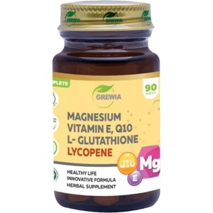 Grewia Magnesium, Vitamin E, Q10, L-Glutathione & Lycopene [90 Таблетки]