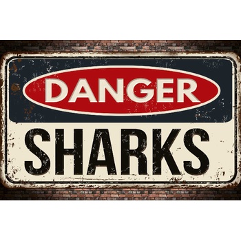 DIMEX ART s. r. o Флизелинов фототапет табела - акули 375 x 250 см