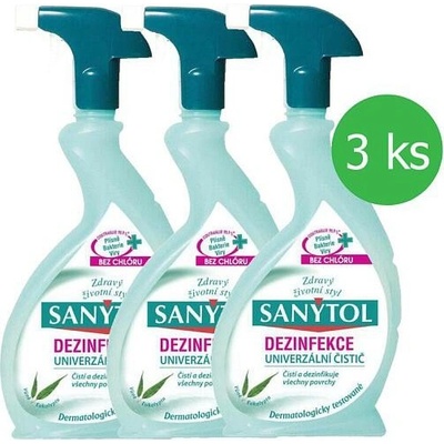 Sanytol Dezinfekční univerzální čistící prostředek s vůní eukalyptu 3 x 500 ml