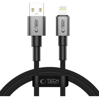 Tech-Protect Кабел за зареждане USB-A/Lightning 15W /2.4A 100см от Tech-Protect Ultraboost DNA- Iron Grey (5906302380855)