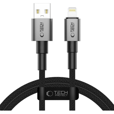 Tech-Protect Кабел за зареждане USB-A/Lightning 15W /2.4A 100см от Tech-Protect Ultraboost DNA- Iron Grey (5906302380855)