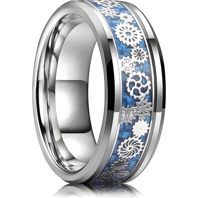 HARAHU Пръстен Wheels - Сребристо / Синьо / 52mm KP31783 (31783)