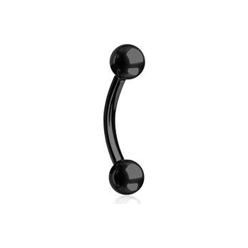 Šperky4U piercing do obočí černá OB01046K-1610