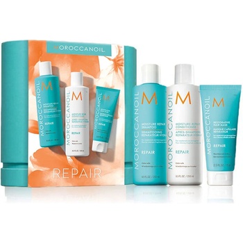Moroccanoil Комплект възстановяващи шампон и балсам с подраък възстановяваща маска за коса + душ гел + лосион за тяло. Moroccanoil Repair Set