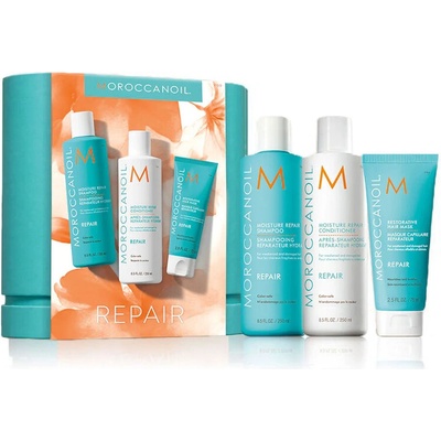 Moroccanoil Комплект възстановяващи шампон и балсам с подраък възстановяваща маска за коса + душ гел + лосион за тяло. Moroccanoil Repair Set