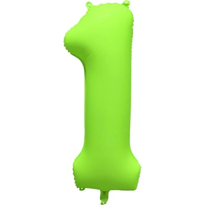 Amscan Fóliový balón narozeninové číslo 1 Neon zelená 86 cm