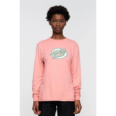 SANTA CRUZ Lined Oval Dot L S T-Shirt Pink Amethyst