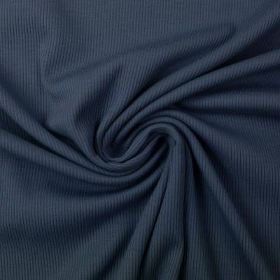 Žebrovaný úplet – jeans modrá 744