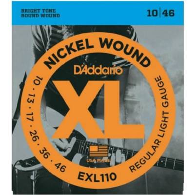 D'ADDARIO Струни за електрическа китара D'Addario EXL110 . 010-. 046 Regular light