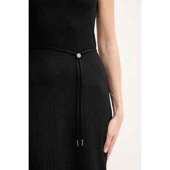 Calvin Klein Рокля Calvin Klein в черно дълга с кройка по тялото K20K208304 (K20K208304)