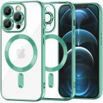 Techsuit Калъф за iPhone 12 Pro Max - Luxury Crystal MagSafe - Light Green (KF2324556)