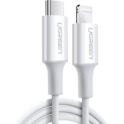 UGREEN КАБЕЛ USB-C/Lightining MFI, 1М UGREEN - БЯЛ (Ugreen 10493)