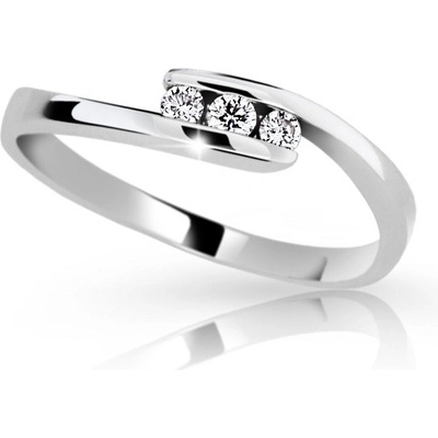 Zodiax Zlatý prsten se třemi zirkony 1243