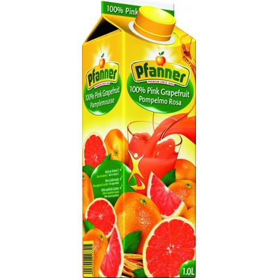 Pfanner Grapefruit růžový 100% 1 l