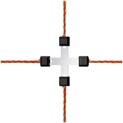 Litzclip®, spojka na lanko, křížová, nerez, 5 ks