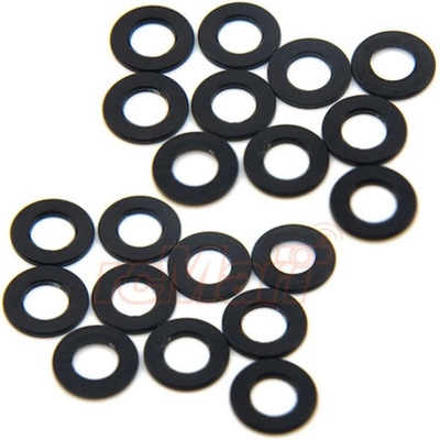 Yeah Racing Hliníkové podložky M3 0.5 mm 20 kusů černé