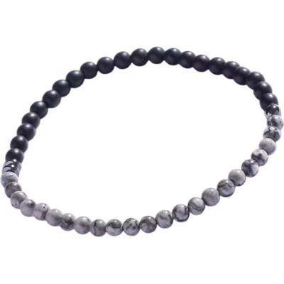 Marc Malone Pánský korálkový náramek s jaspisem MCGB5110