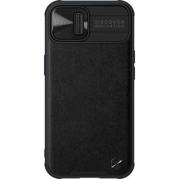 Image 1 of Nillkin Гръб Nillkin leather camshield за iPhone 13 - Черен