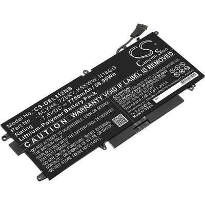 Батерия за Dell Latitude 12 5289, Dell Latitude E5289, 7750 mAh, Li-Pol (CS-DEL318NB)